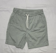 Faherty Shorts Mens Small Green Chino Elastic Waist 10 Inseam Summer Casual