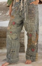 Magnolia Pearl Dragon Embroidered Provision Denims 660 Washed Indigo NWT S