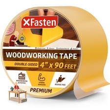 Double Sided Woodworking Tape 4 Inches x 90 Feet, Residue-Free and Removable ...