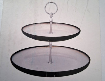 Sango Nova Black 2 Tier Tray #4932-44--FREE SHIPPING!