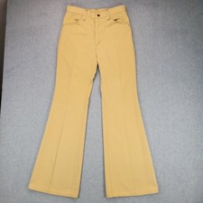 Wrangler Flare Bell Bottom Pants Mens 28x31 Corduroy Tan Vintage 70s Talon