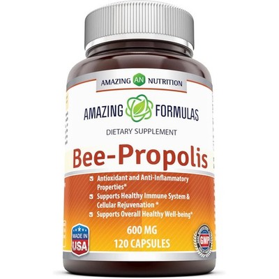 Amazing Nutrition Formulas Bee Propolis 600 Mg Dietary Supplement