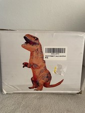 Disfraz de dinosaurio T-Rex inflable portátil adulto/niño PROBADO FUNCIONA guantes incluidos