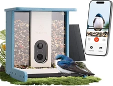 HDPE Smart Bird Feeder with Camera, Solar Powered, AI Identifies 10,000+ Birds S