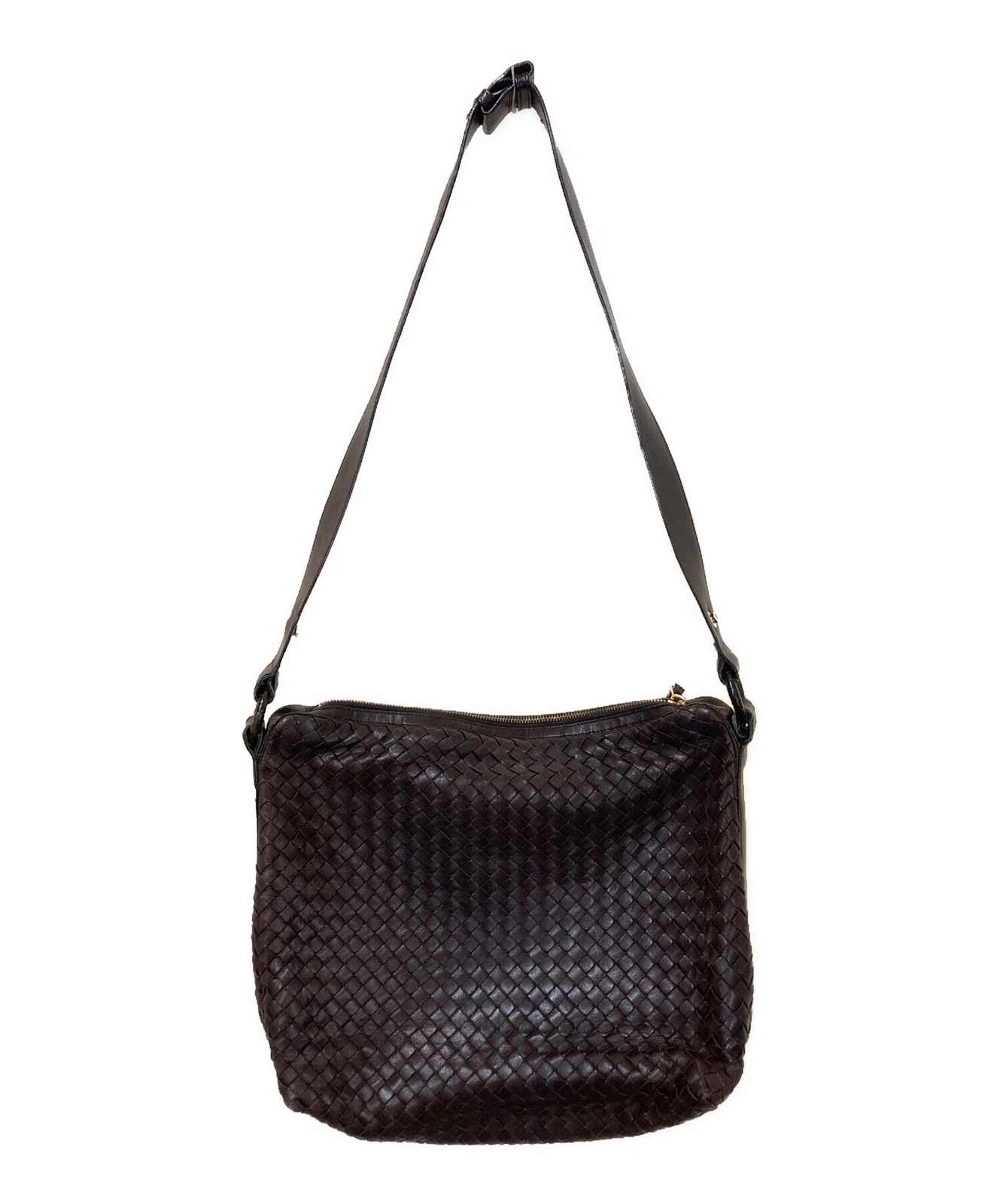 Bottega Veneta — BOTTEGA VENETA Intrecciato 115658 Brown Shoulder Bag #TFB4777
