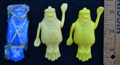 [ 1970s Post FRUITY PEBBLES 3 Vintage Cereal Prizes: SWIMMING Fred Flintstone ]