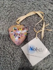 Nobile  Glassware Hanging Friendship Heart Peach / Multicoloured