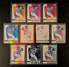 Vidal Brujan 2020 Bowman Sterling 10-Card Rainbow Lot w/ (2) 1/1 Printing Plates