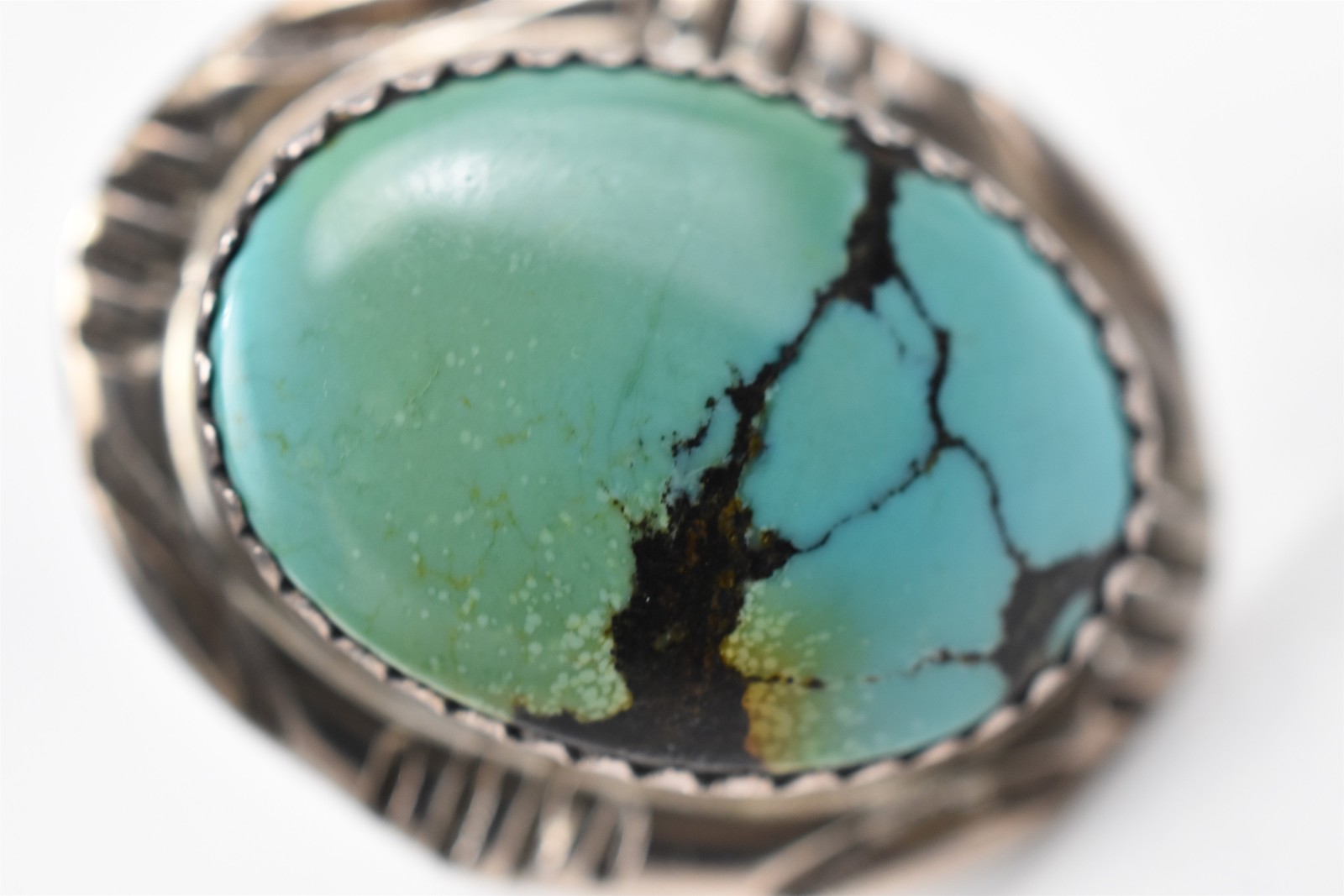BBT Sterling Turquoise Statement Ring Bold Oval C… - image 9