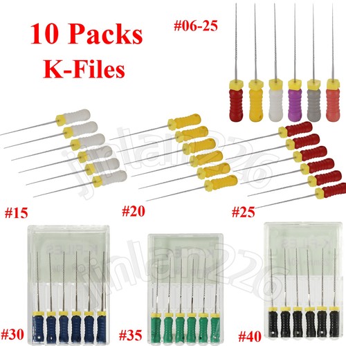 60pcs Dental Endo Root Canal File K-FILES Stainless Steel Hand K Files #15-40 - 第 2/46 張圖片