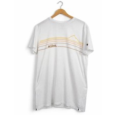 Kuhl T Shirt Mens Large White Wildfibre Organic Cotton Mountain Graphic Tee