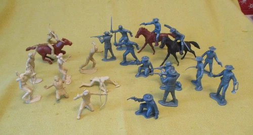 Vintage Marx Rin Tin Tin at Fort Apache 60MM Cavalry & Indians Full Set
