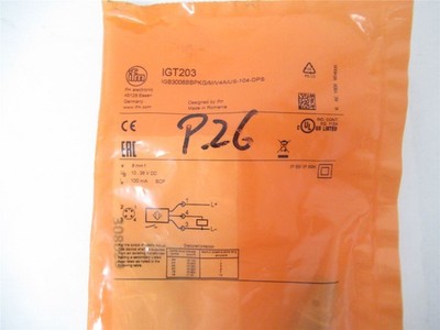 246781 New-No Box; IFM IGT203 Inductive Proximity Sensor 3-Pin M12; 10-30VDC NO