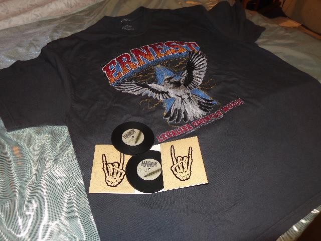 ERNEST XXL Legalize Country Music T-Shirt+HARDY Pair Of Quit Coasters Set! New!