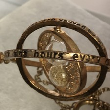 Harry Potter Hermione Granger Time Turner Necklace Cosplay Jewelry Moves