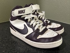 Nike Court Borough Mid 2 Big Kids' Shoes Sail/White/Burgundy Ash Size 7.5
