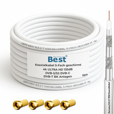 Koaxialkabel 10-100m SAT-Kabel 5-fach geschir...