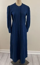 TUCKERNUCK POMANDER PLACE NWT Small Dark Chambray Denim Button Front Maxi Dres
