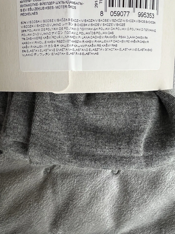 Medias CALZEDONIA mezcla cachemir, talla S, gris jaspeado, cálidas y acogedoras nuevas Foto 4 de 4