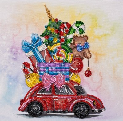 Bead Embroidery Kit ''Gift Machine'' Beaded Stitching Beadwork