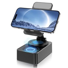 Gifts for Men, Cell Phone Stand with Wireless Bluetooth Speaker, HD Black-23