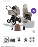 Silver Cross Cove Champagne Single Travel System with Bassinet/Carrycot