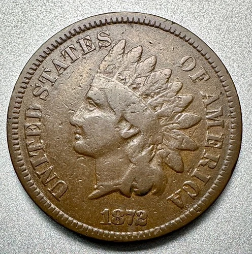 1872  INDIAN CENT   VG/FINE   KEY DATE  #1224