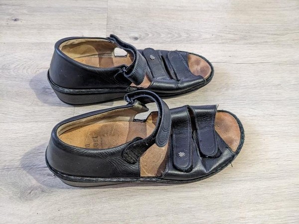 Women Heels Black Leather 41 #400U