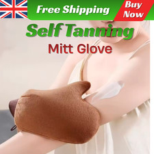Self Tanning Mitt Glove Fake Tan Tanning Glove w/ Anti-Slip Streak Free - Black