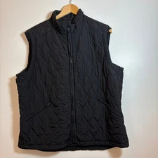 Brema Italy Quilted Moto Vest Men 54 Black Full Zip Technical Jacket Made Italy