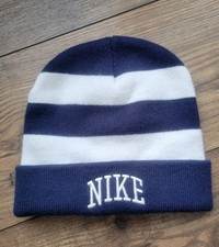 Nike Navy And White Kids Unisex Taboggan Beanie Hat