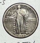 1918S US Standing Liberty SILVER Quarter! "San Francisco" Mint! Choice FINE!