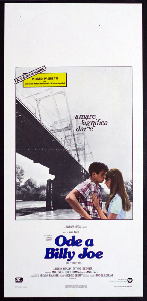 Locandina originale film Ode a Billy Joe (1976) - Regia di Max Baer Jr.