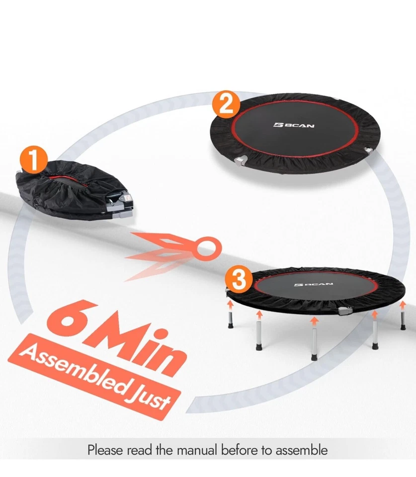 Mini cama elástica plegable BCAN 40" nueva *no incluye patas* Foto 2 de 4