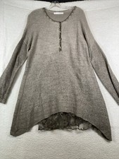 Ivy & Lace Women's Gray Mohair Blend Sweater Dress, Size M
