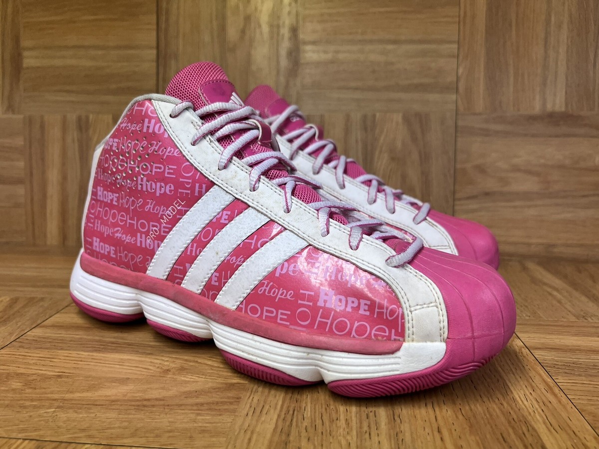RARE🔥 Sz 8 - Adidas PRO MODEL 2010 Hope Cancer Awareness Pink