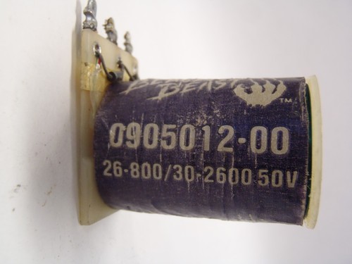 NOS BLACK BEAST PINBALL MACHINE 0905012-00 COIL 26-800 30-2600 50V SLEEVE DIODES - Picture 5 of 5