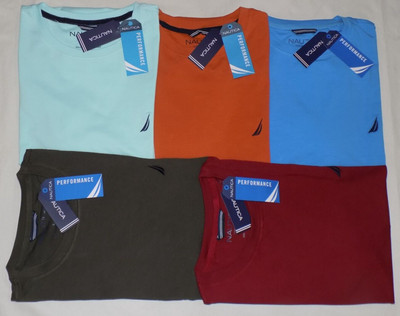 Nautica Men's Active Stretch Performance T-Shirts Size M L XL XXL New