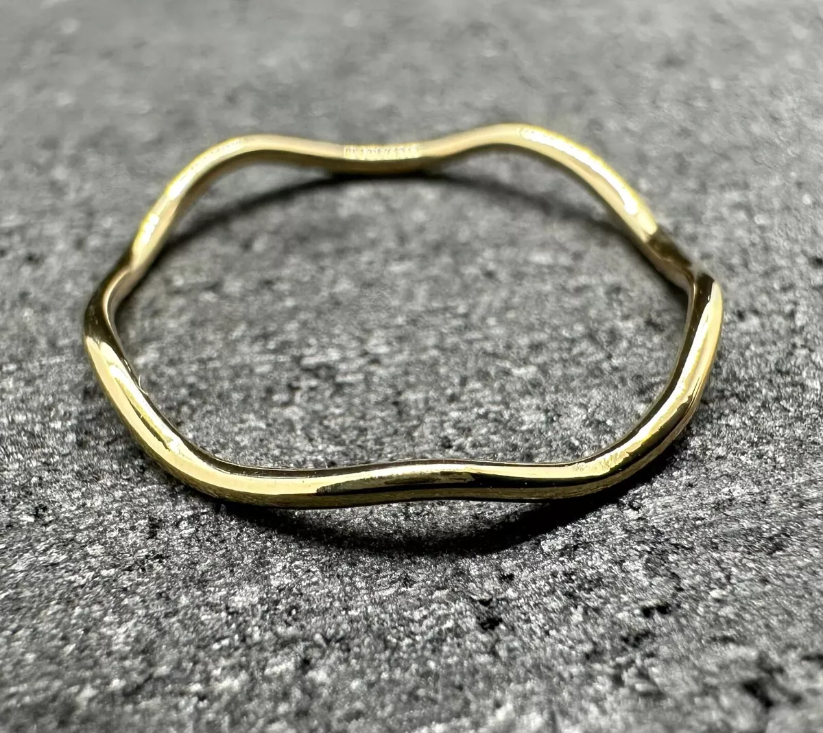 NEW 9ct Gold Wavy Stacking Ring Solid Gold Recycled Midi