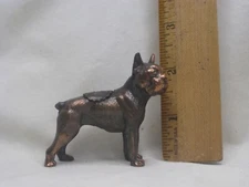 vintage solid metal dog figure boxer pup puppy Luray Caverns Virginia k9 detail