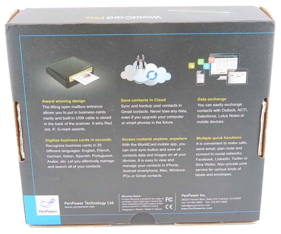 PenPower WorldCard Pro Business Card Scanner (Win/Mac) 4710837756839 eBay