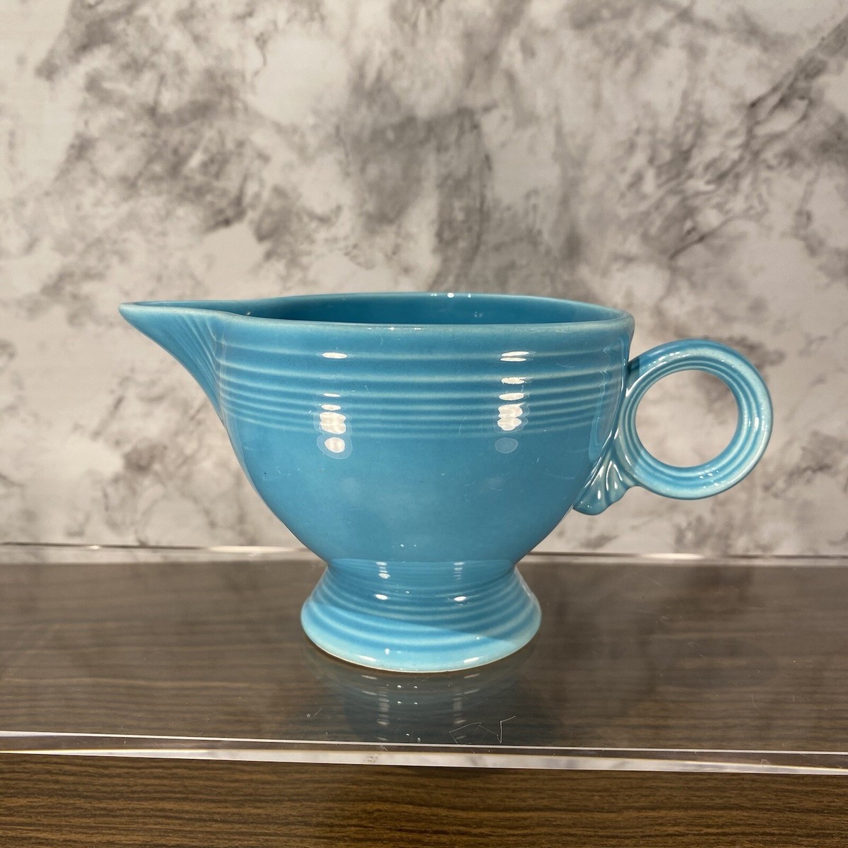 VINTAGE Fiesta Turquoise RING HANDLE CREAMER - Fiestaware | eBay