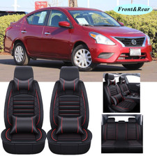 For Nissan Versa Car Seat Covers 5-seater Frontrear Cushion Set Pu Leather
