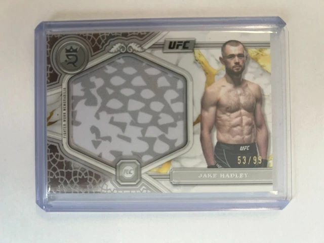 91 TOPPS UFC ROYALTY 2024 JAKE HADLEY  ROOKIE JUMBO RELIC .