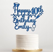 Doctor Glitter Cake Topper, Doctor Birthday Cake Topper, Medical Cake Decor