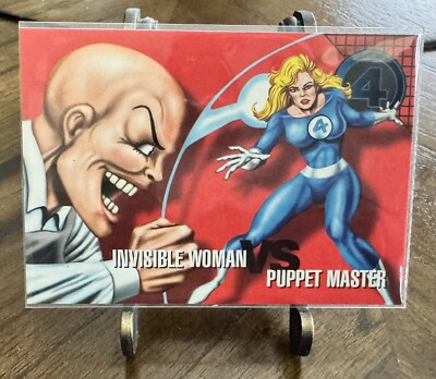1996 Fleer/Skybox Marvel Vision #75 INVISIBLE WOMAN VS. PUPPET MASTER Card NM