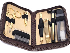 10 PCs  Unisex Vanity Travel Gold-tone Toiletry Grooming Set Kit , NEW  