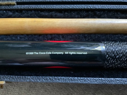 Coca-Cola Pool Cue Stick 2-Piece W/ Hard Case Vtg 58” Coke Some Bowing See Video - Picture 5 of 11