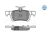 Bremsbelagsatz, Scheibenbremse Meyle 0252584116 FüR Peugeot