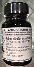 Sodium nitroferricyanide(III) dihydrate, 99.3%, Analytical Reagent (ACS) 